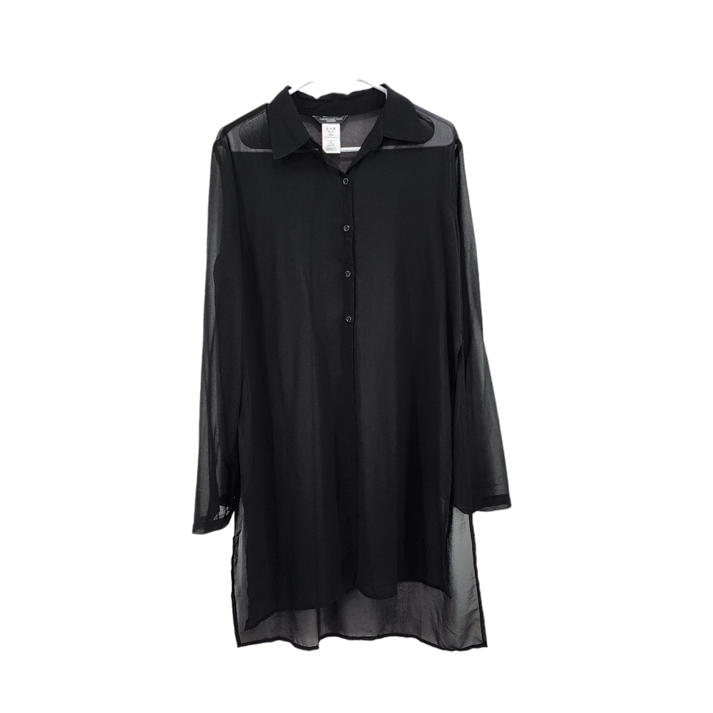 Carmen Marc Valvo Women's Cover-Up Shirt - M - Picture 2 of 7